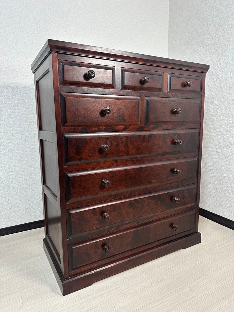 北海道民芸家具 チェスト 6段 整理箪笥 収納家具 チェスト 樺材 ※i4-2※