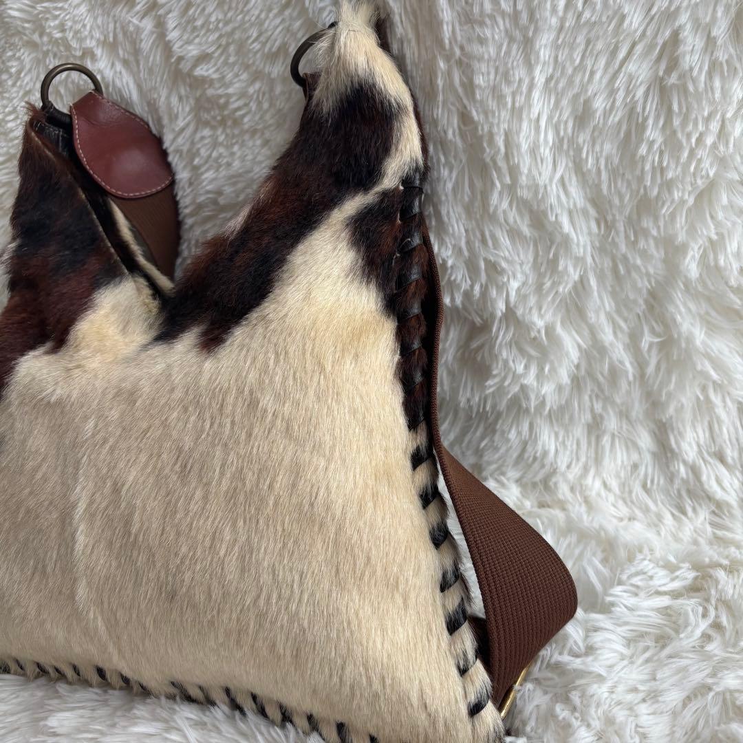 ELENA GIRARDI ハラコ　レザー　ショルダーバッグ