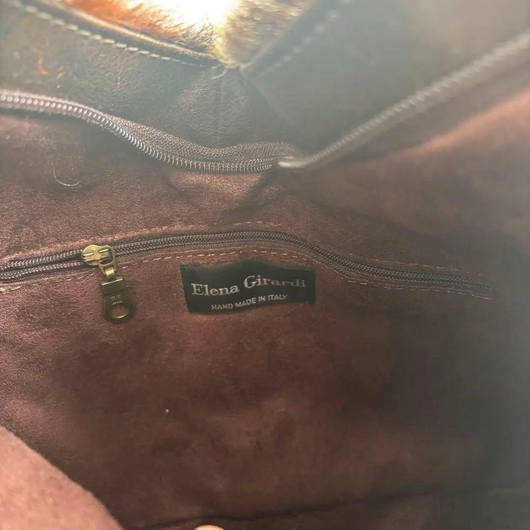 ELENA GIRARDI ハラコ　レザー　ショルダーバッグ