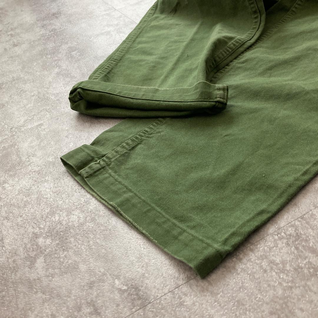 70s スウェーデン軍 実物 ユーティリティパンツ カーキ Size C48