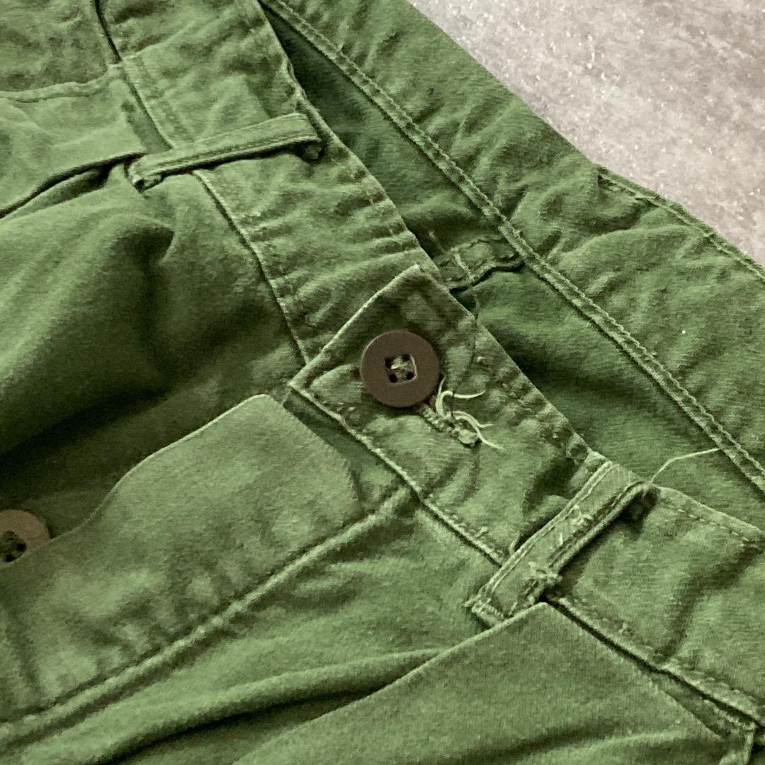 70s スウェーデン軍 実物 ユーティリティパンツ カーキ Size C48