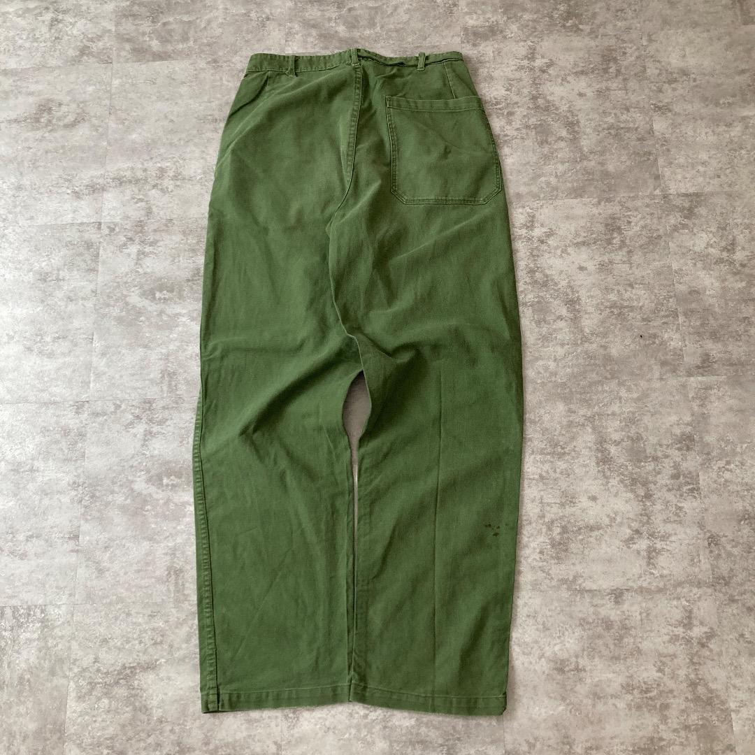 70s スウェーデン軍 実物 ユーティリティパンツ カーキ Size C48