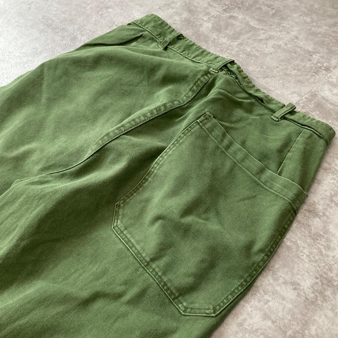 70s スウェーデン軍 実物 ユーティリティパンツ カーキ Size C48