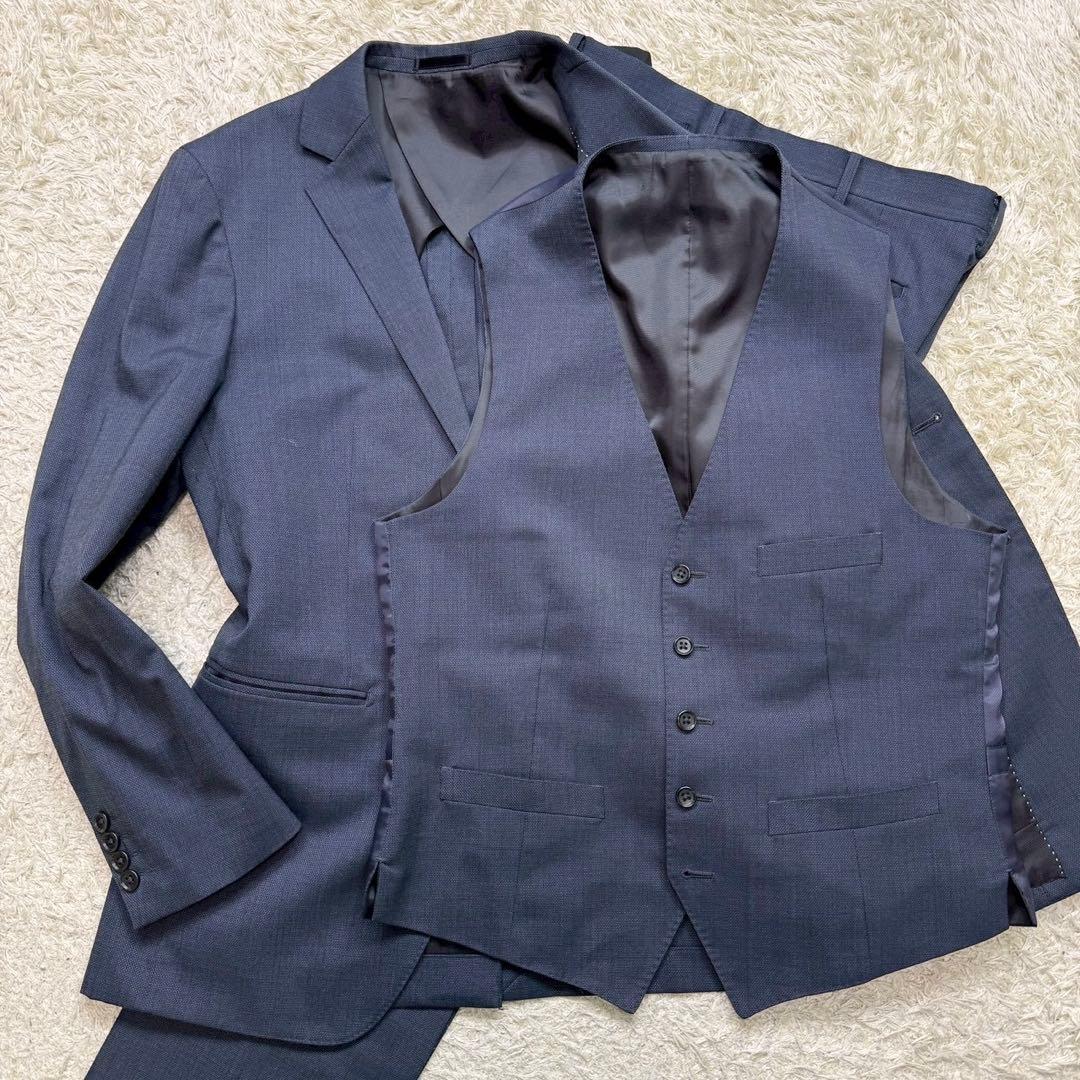 美品　タケオキクチ　スーツ　3ピース　セットアップ　SOLOTEX グレー