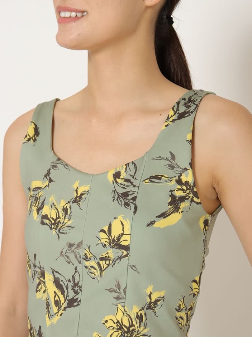 オリジナルフラワー柄トップス&レギンス / 色:KKI サイズ:1