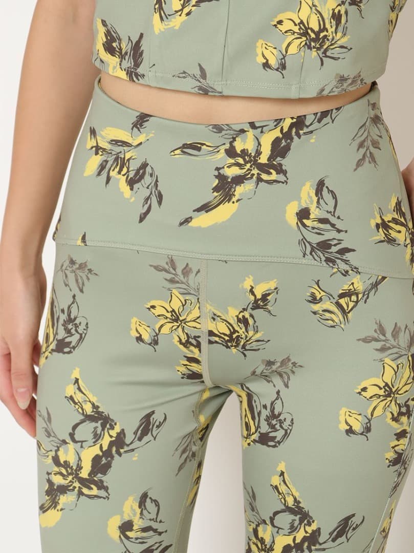 オリジナルフラワー柄トップス&レギンス / 色:KKI サイズ:1