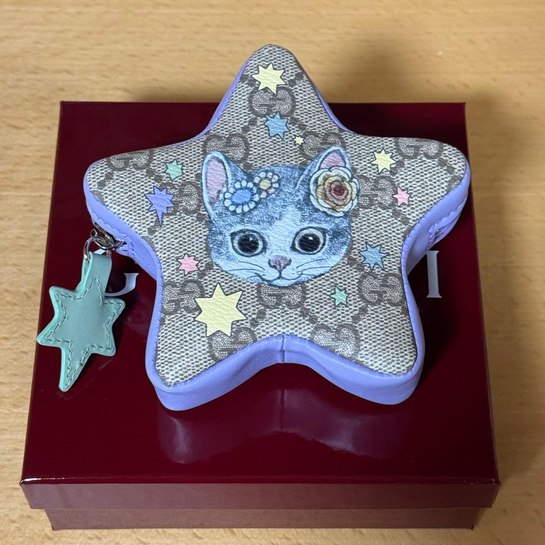 GUCCI グッチ ヒグチユウコ ボー 星型 キー チャーム ポーチ 猫 ネコ