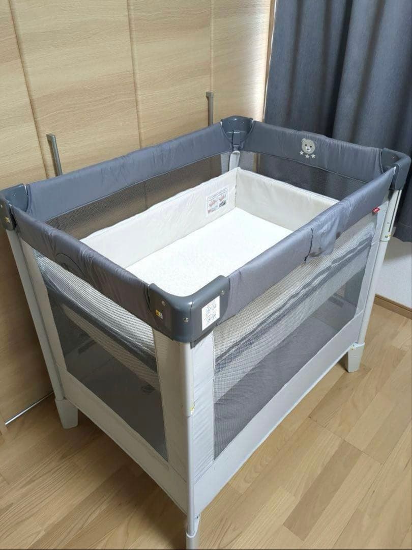 ココネルエアーAB　グレーベアー　ベビーベッド　ベビーサークル