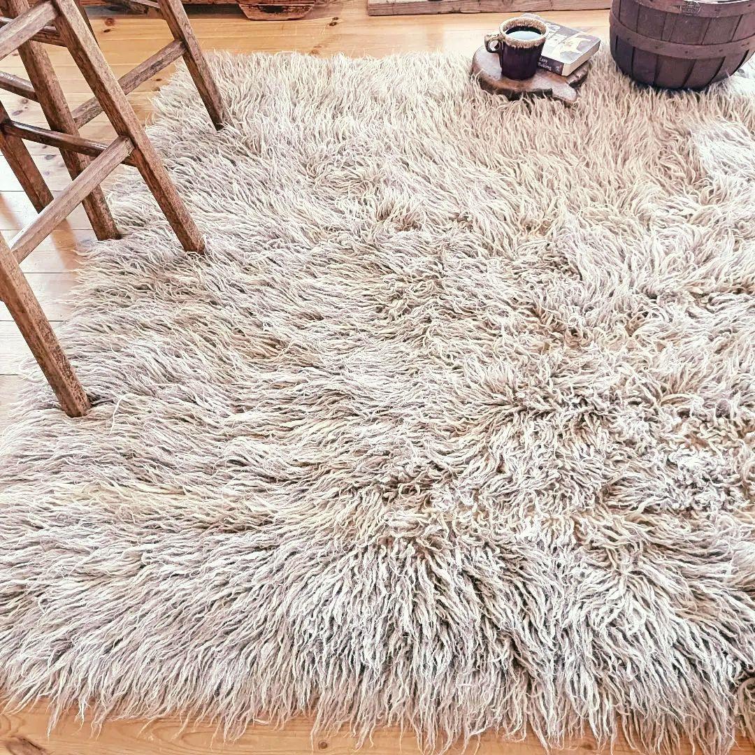 【レア】L212cm 大判！ トゥルラグ ヴィンテージラグ　ベニワレン