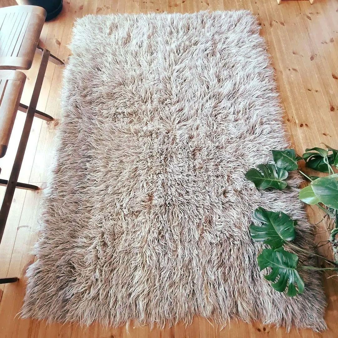 【レア】L212cm 大判！ トゥルラグ ヴィンテージラグ　ベニワレン