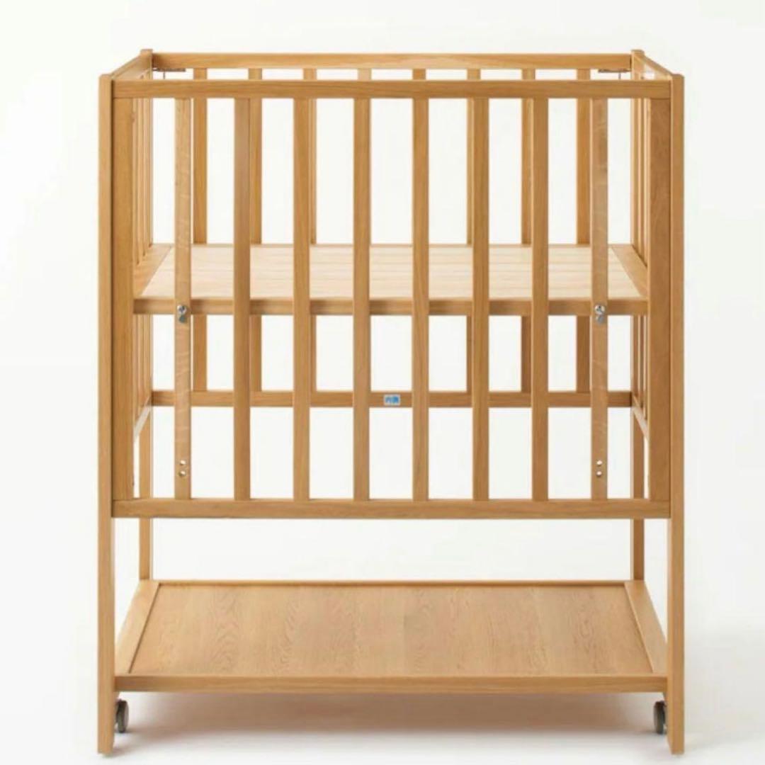 MUJI ベビーベッド オーク材 おまけ付き 定価69900円