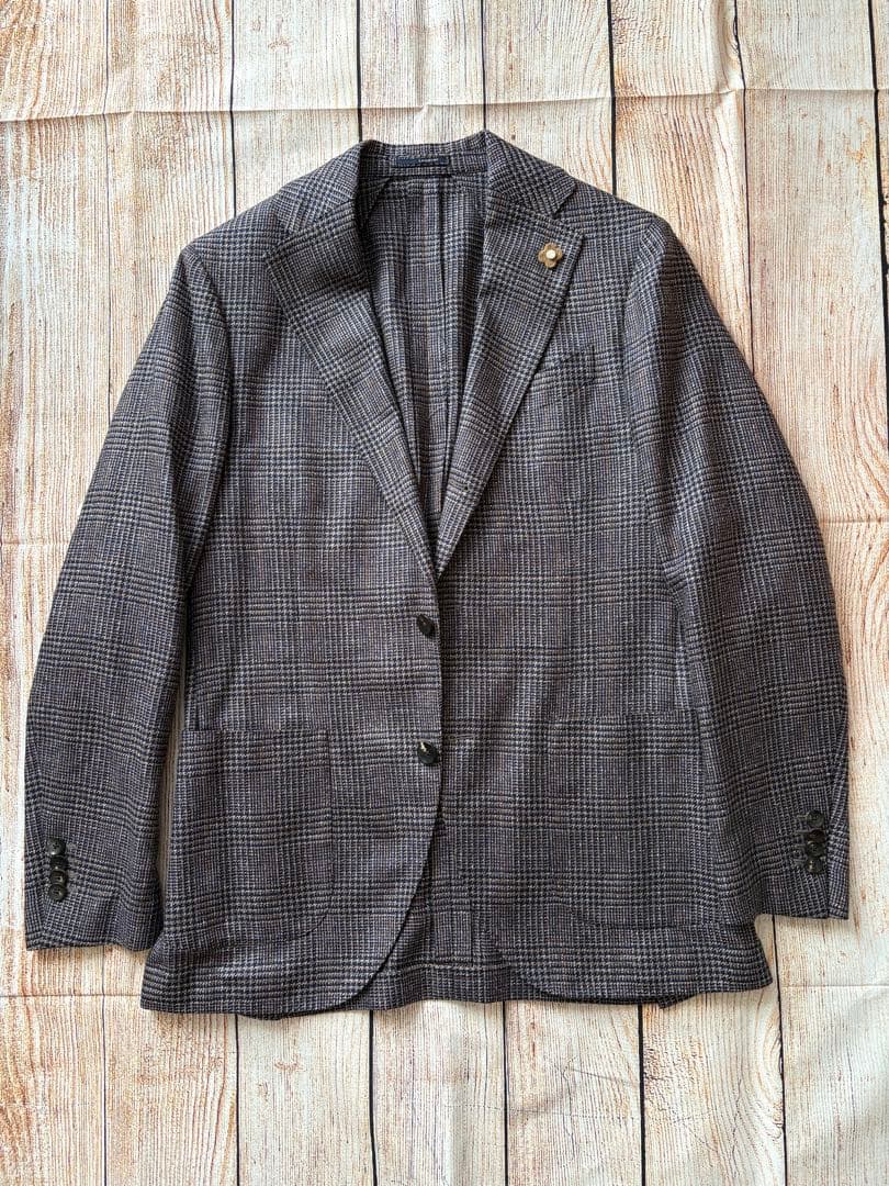 LARDINI ラルディーニ　ジャケット ブラウン ネイビー 44