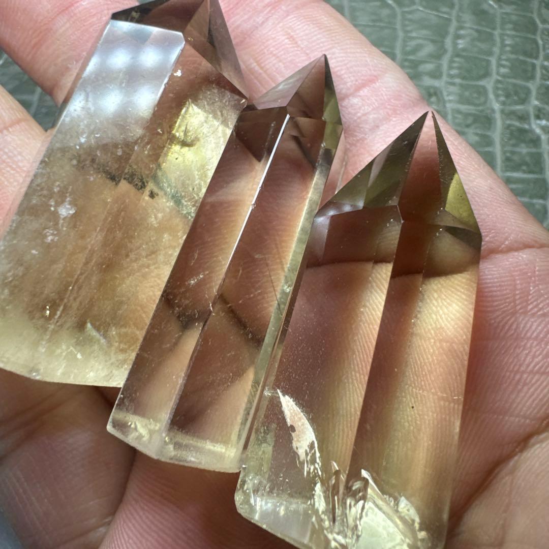 【高品質】スモーキーゼウスシトリン ファントム入り ポイント原石セット