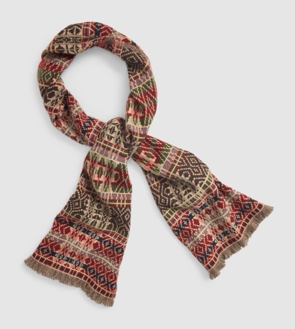 新品*RRL*コットン ジャカード スカーフ　 *ダブルアールエル