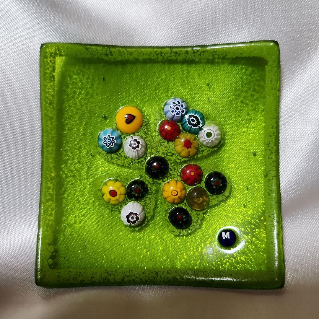 【専用】ベネチアンガラス レース柄 キャンディーポット ムラーノガラス