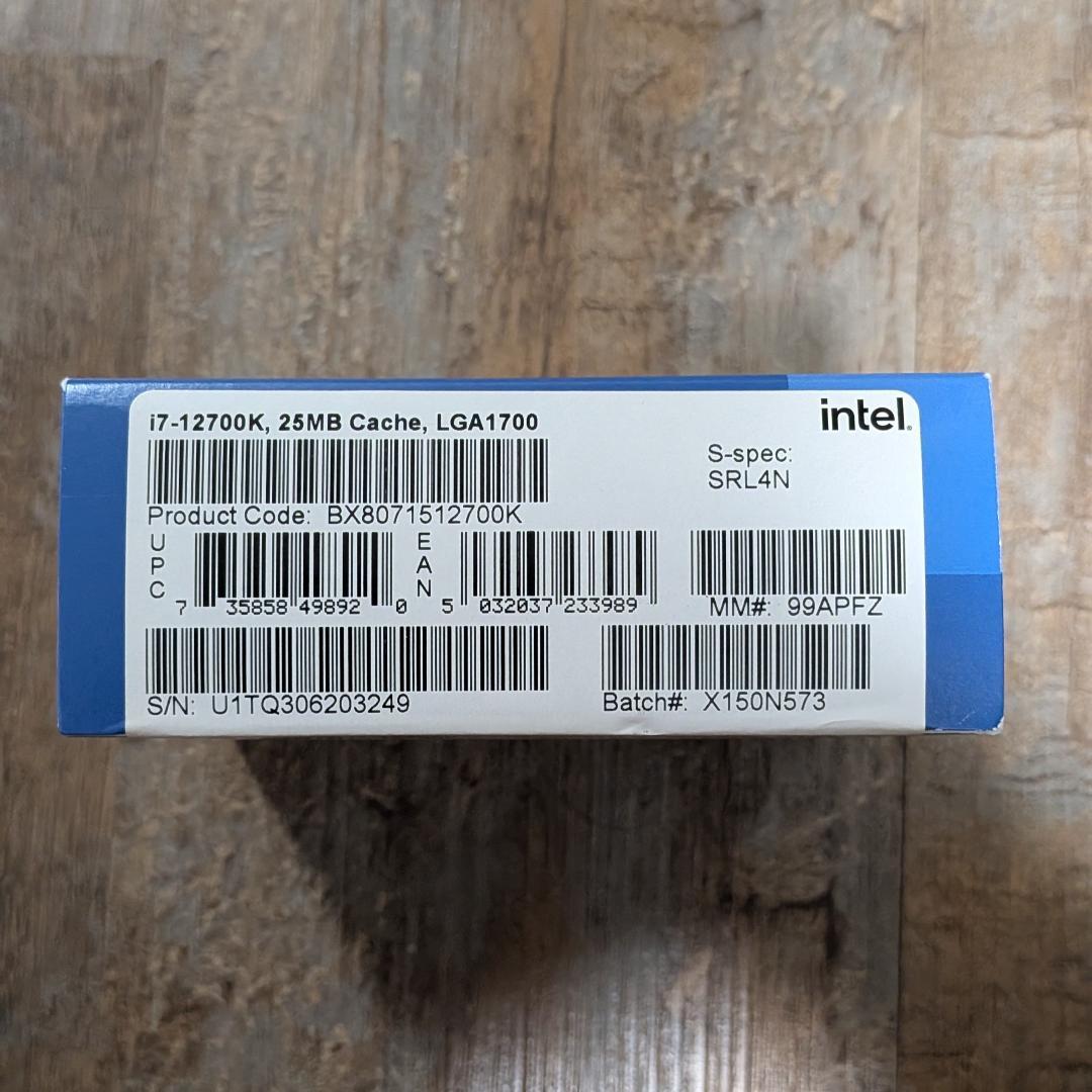CPU Intel Corei7 12700K
