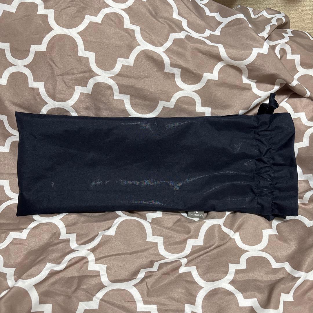 サンバリア100 二段折 フリル付き 木曲がり ネイビー　おまけ付き