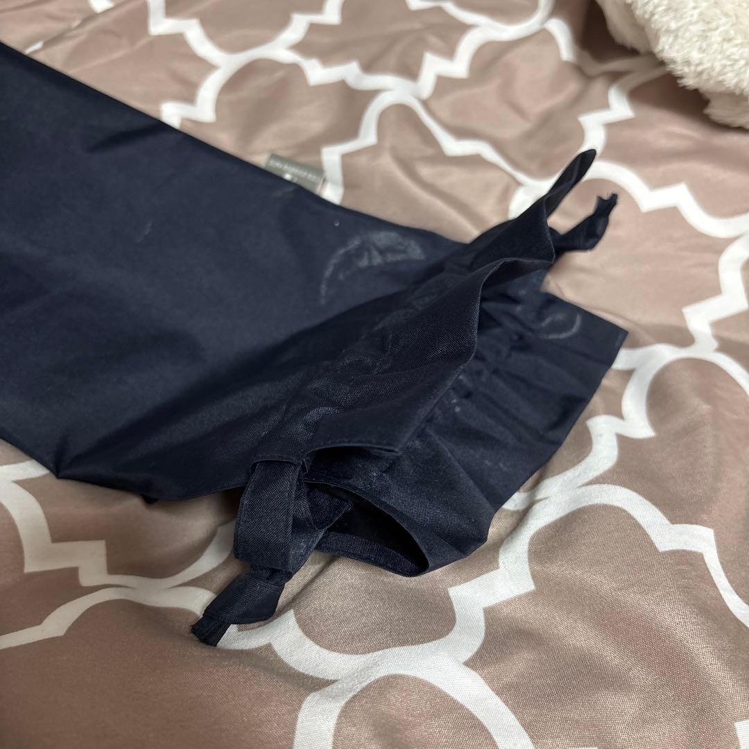 サンバリア100 二段折 フリル付き 木曲がり ネイビー　おまけ付き