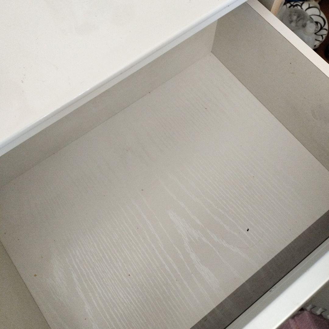 引き出し式食器棚 ホワイト ダークブラウン