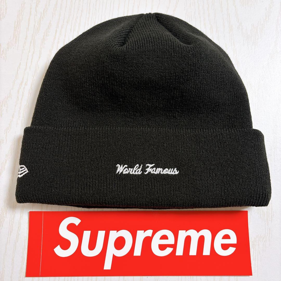 Supreme NEW ERA ニット帽　ビーニー　BOXロゴ　ブラック　黒　赤