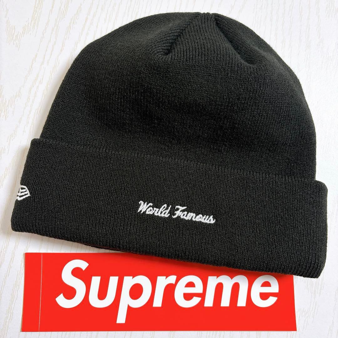 Supreme NEW ERA ニット帽　ビーニー　BOXロゴ　ブラック　黒　赤