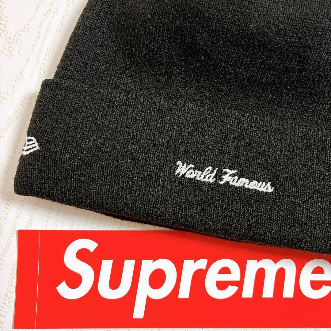 Supreme NEW ERA ニット帽　ビーニー　BOXロゴ　ブラック　黒　赤