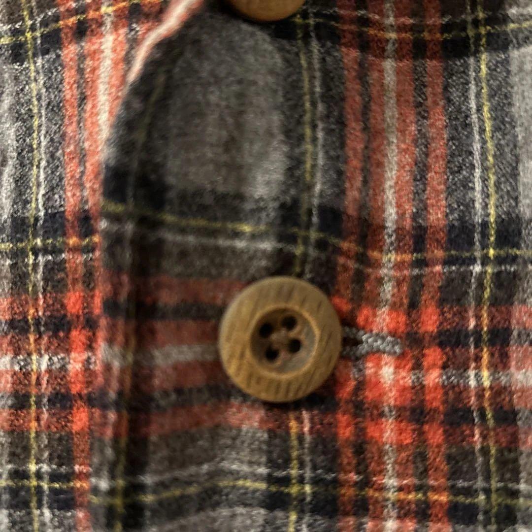 45rpm赤とグレーのチェック柄テーラードジャケットサイズ2