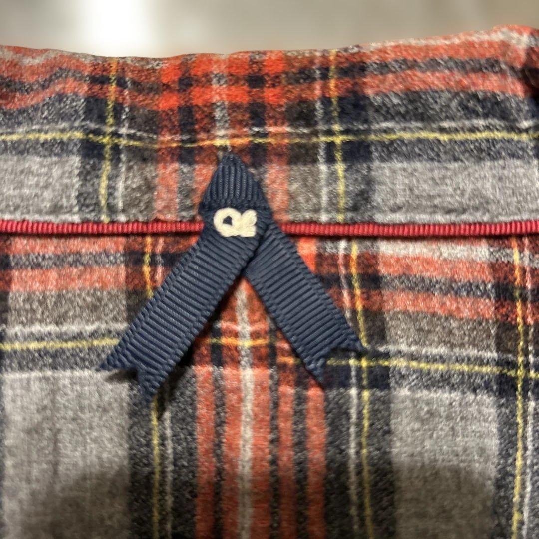 45rpm赤とグレーのチェック柄テーラードジャケットサイズ2