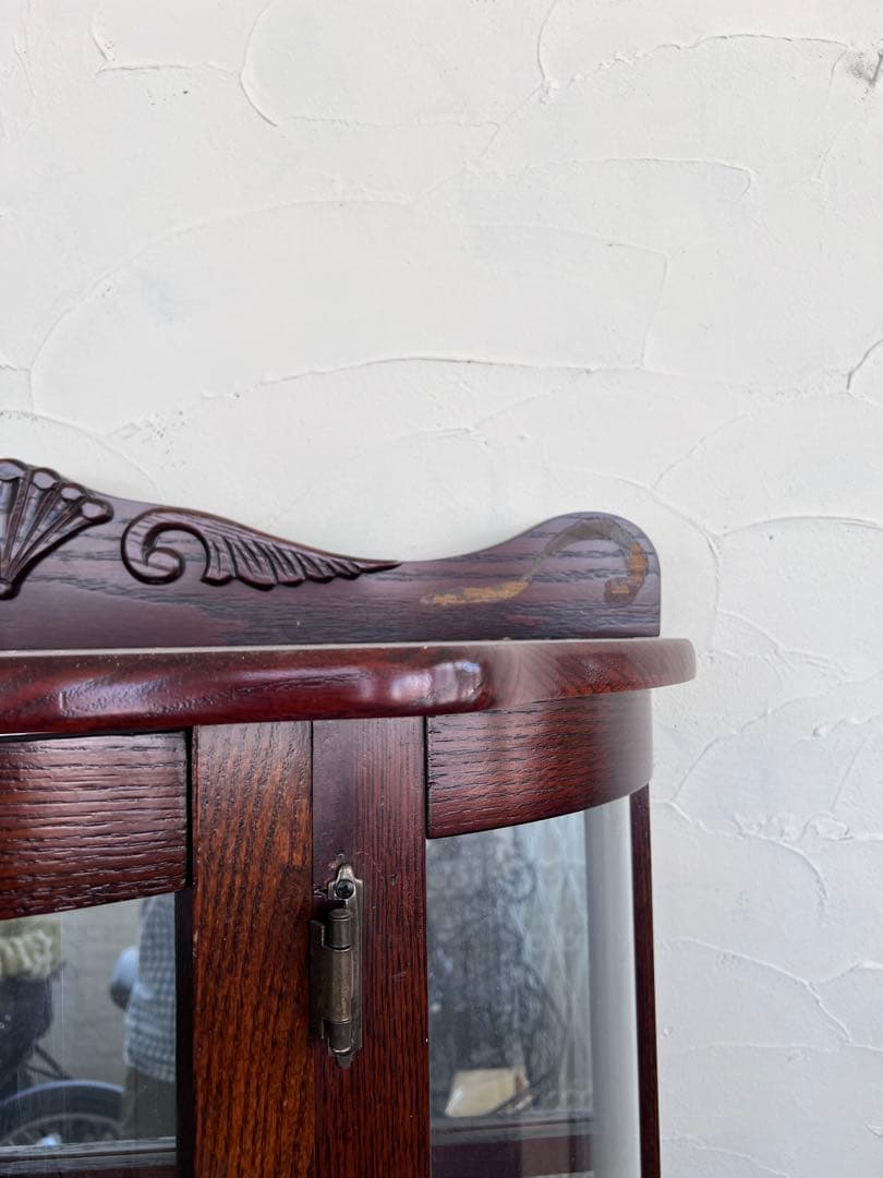 アンティークなキャビネット＊後ろに鏡付き＊リメイクに！