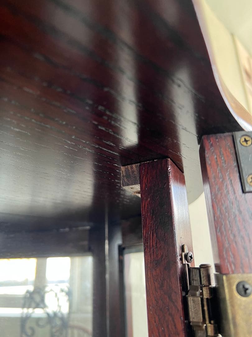 アンティークなキャビネット＊後ろに鏡付き＊リメイクに！