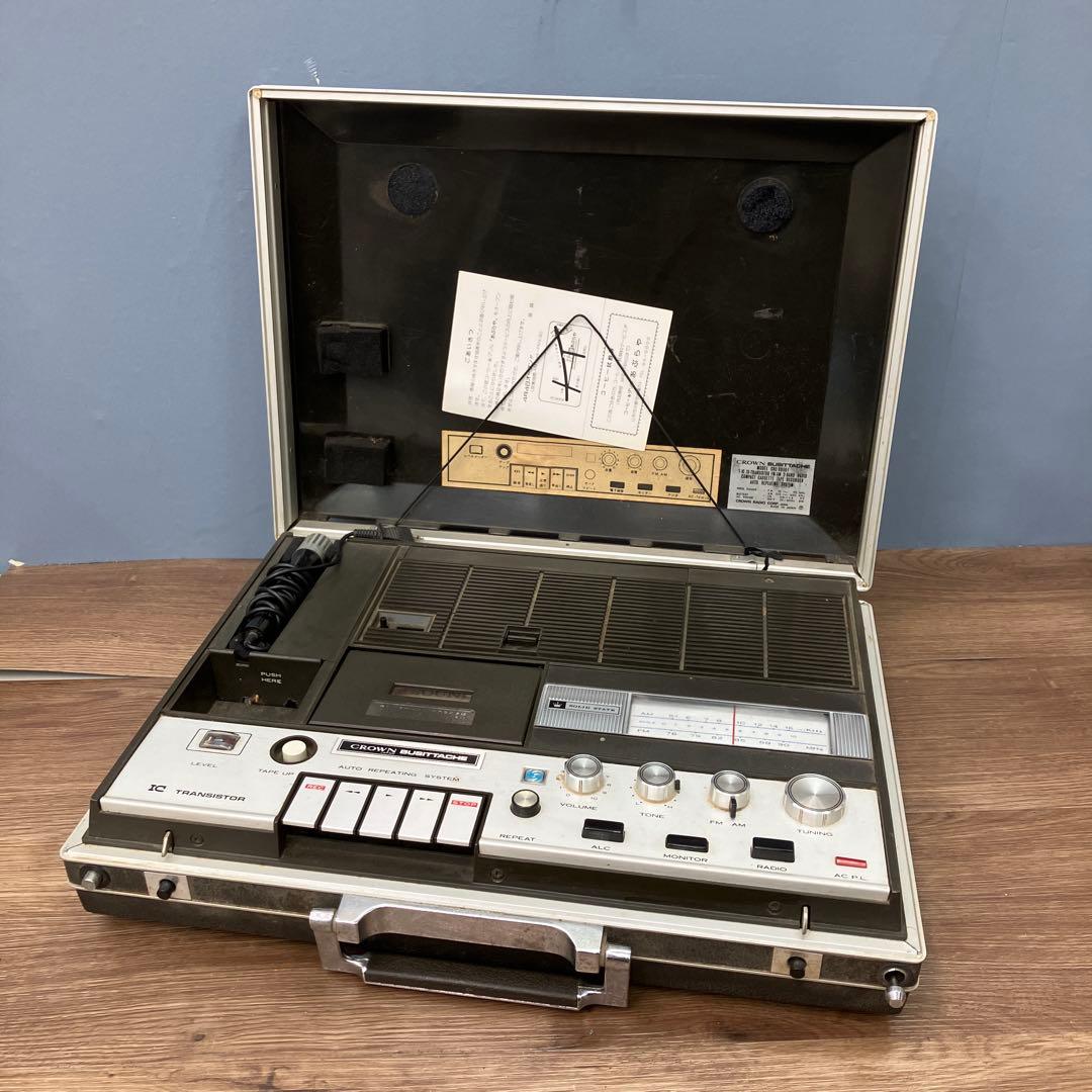 C-5 ジャンク品 希少 CROWN クラウン テープレコーダー ステレオ