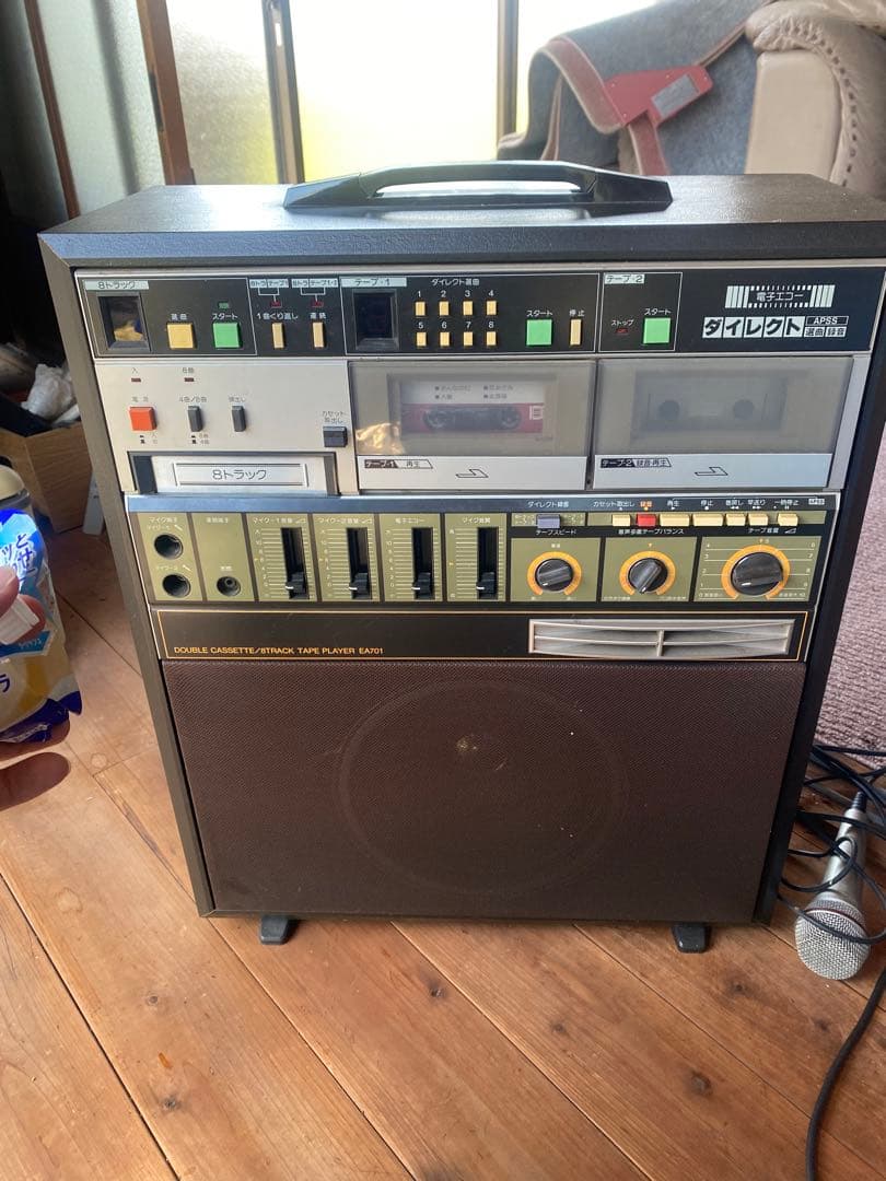 激レア品●アイシン精機ダブルカセット8トラックプレイヤー カラオケ EA-701
