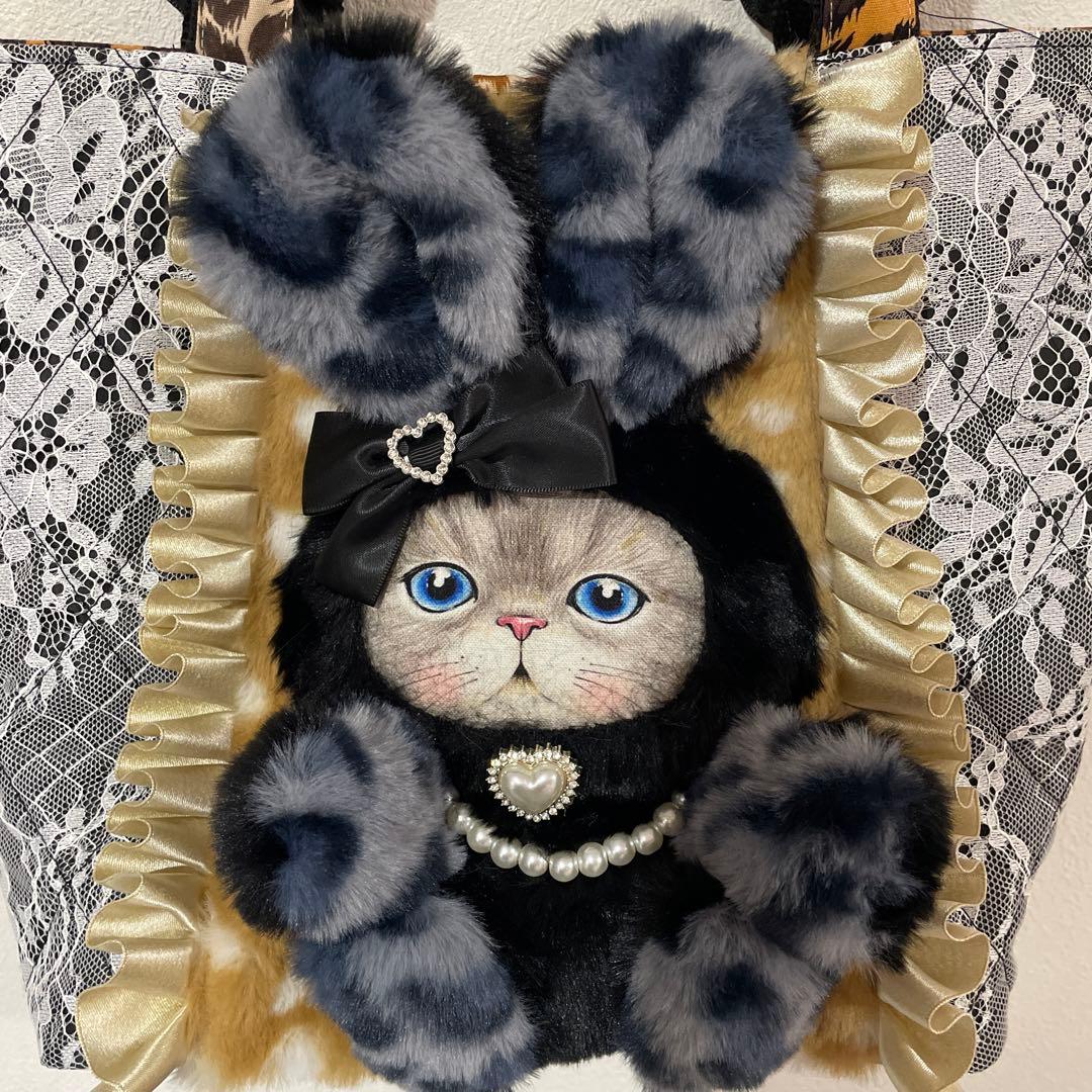 コヤンイサムチョン　ブラックるみちゃんビックトートバッグ