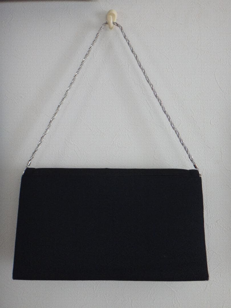 ★MIKIMOTO ミキモト パールフォーマル チェーンクラッチバッグ 黒★