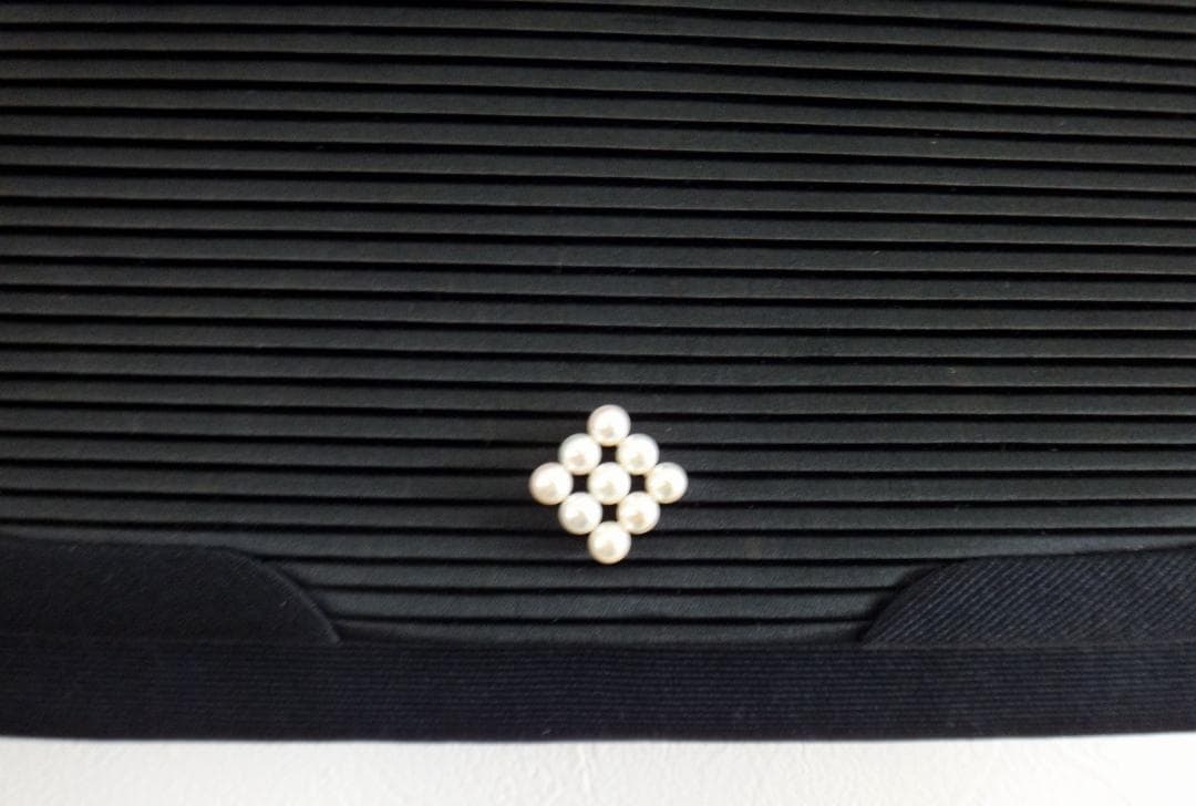 ★MIKIMOTO ミキモト パールフォーマル チェーンクラッチバッグ 黒★