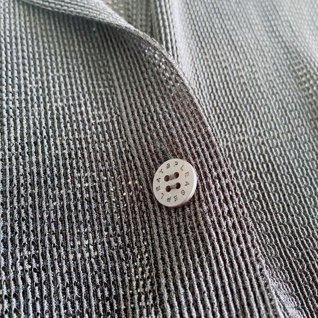 美品✨プリーツプリーズ　カーディガン　黒　透かし　メッシュ　シャツ　サイズ3