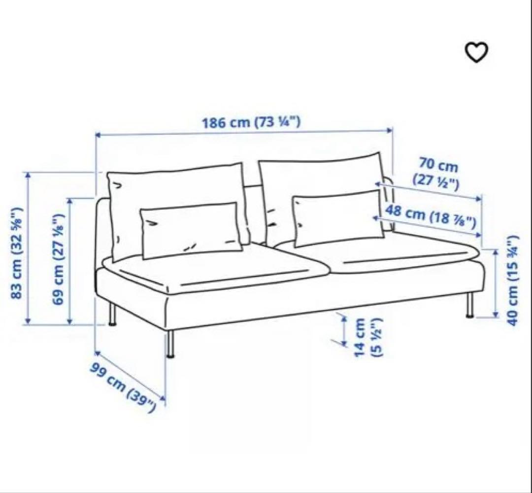 today. ダークグレー 2人掛けソファ 背もたれクッション付き