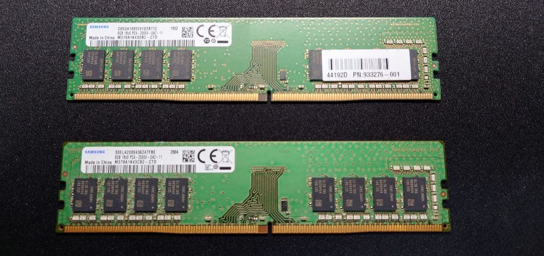 メモリ DDR4 8GB×2枚 2666MHz SAMSUNG　デスクトップ用