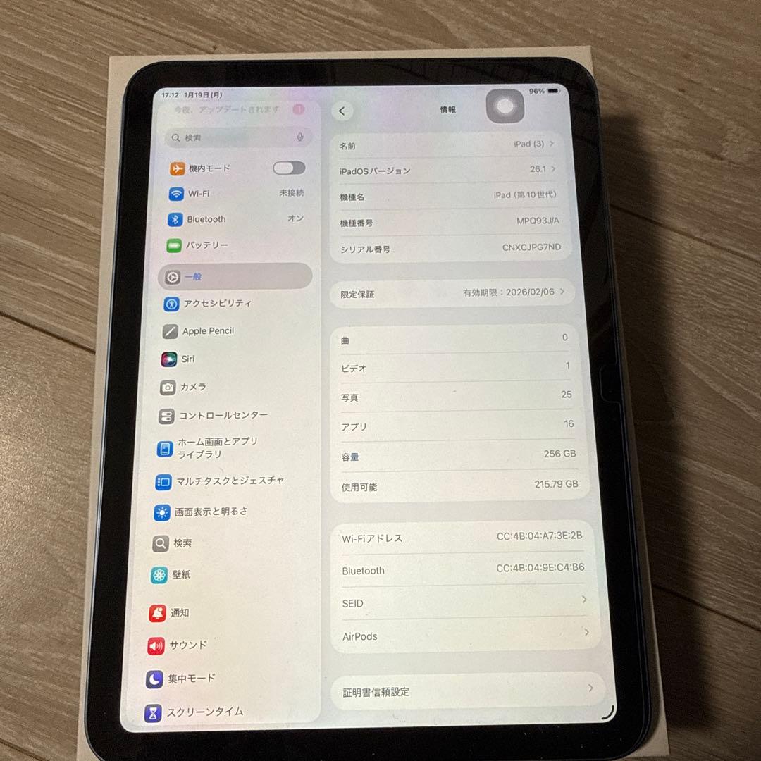 Apple iPad (第10世代) 256GB ブルー