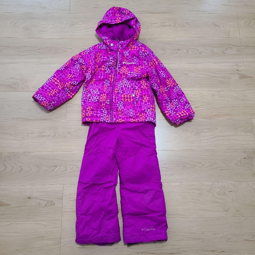 Columbia 子ども用スキーウェアセット XXS ピンク