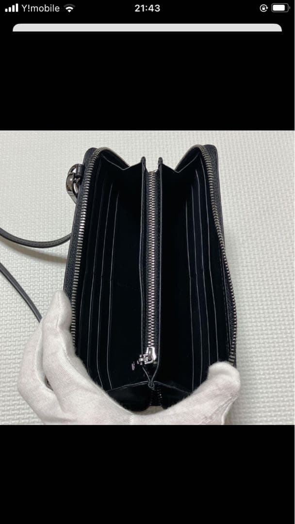 未使用DIESEL 2wayレザー×デニム ショルダー　お財布ポシェット