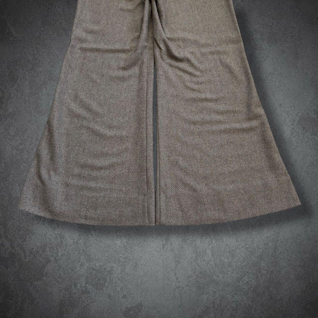 パンツ SHIKITARI wide volume herringbone pants