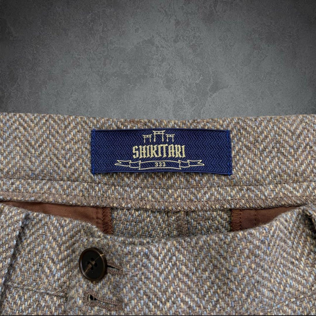 パンツ SHIKITARI wide volume herringbone pants