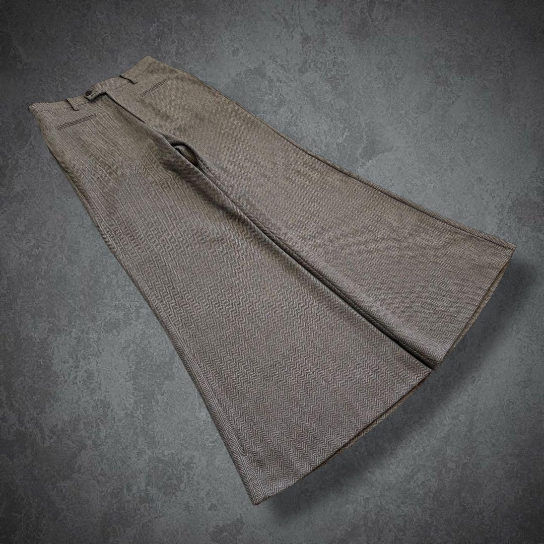 パンツ SHIKITARI wide volume herringbone pants