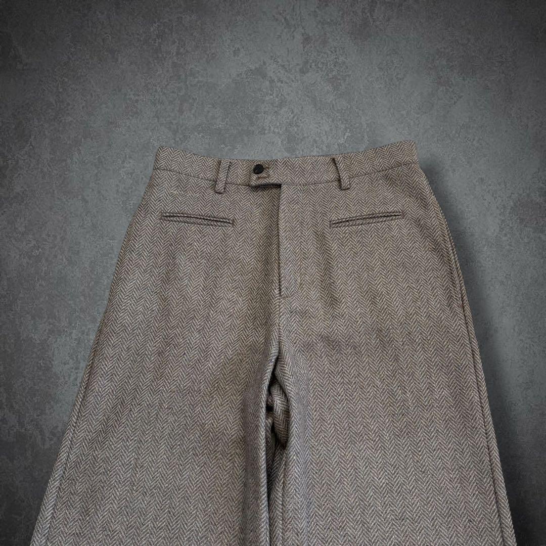 パンツ SHIKITARI wide volume herringbone pants