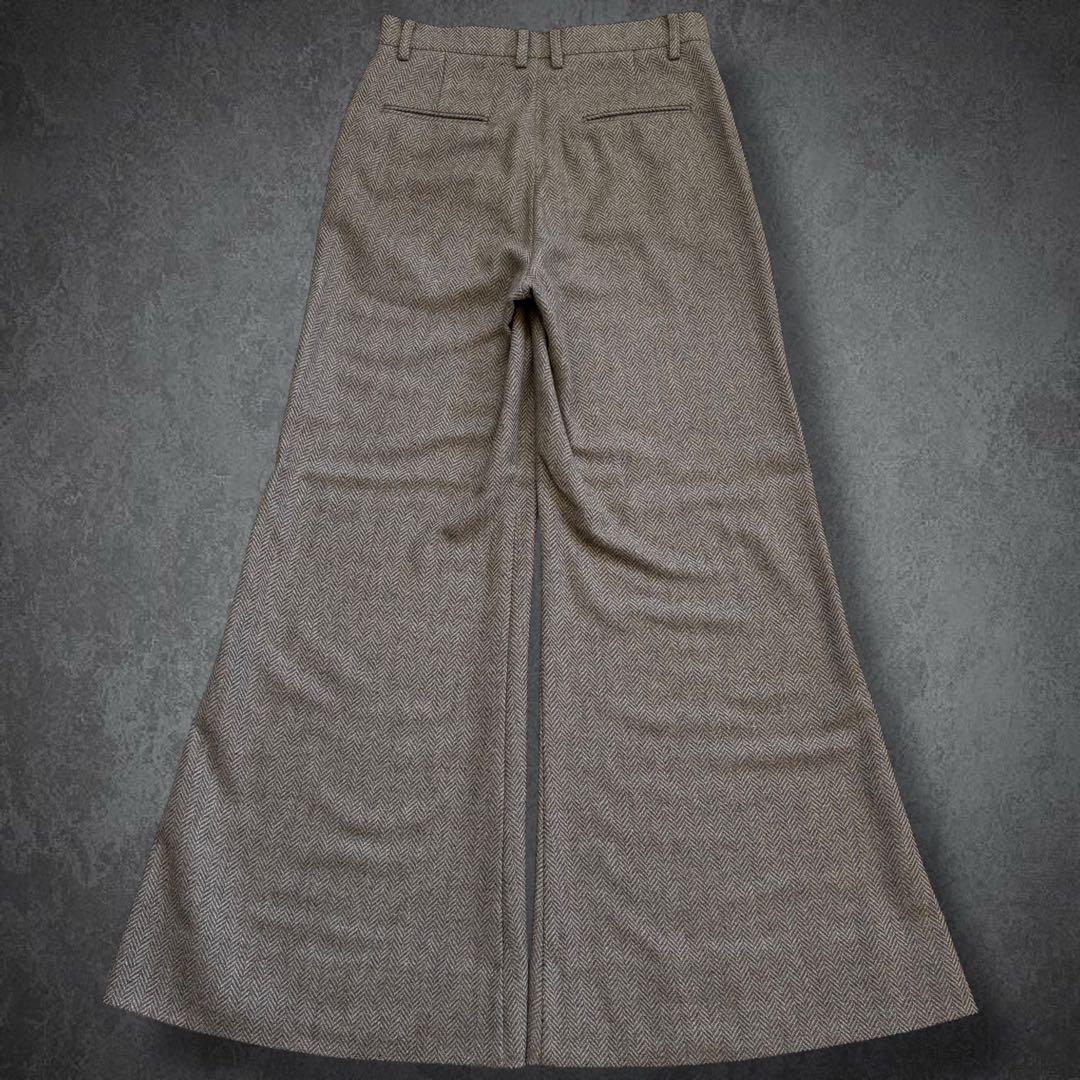 パンツ SHIKITARI wide volume herringbone pants