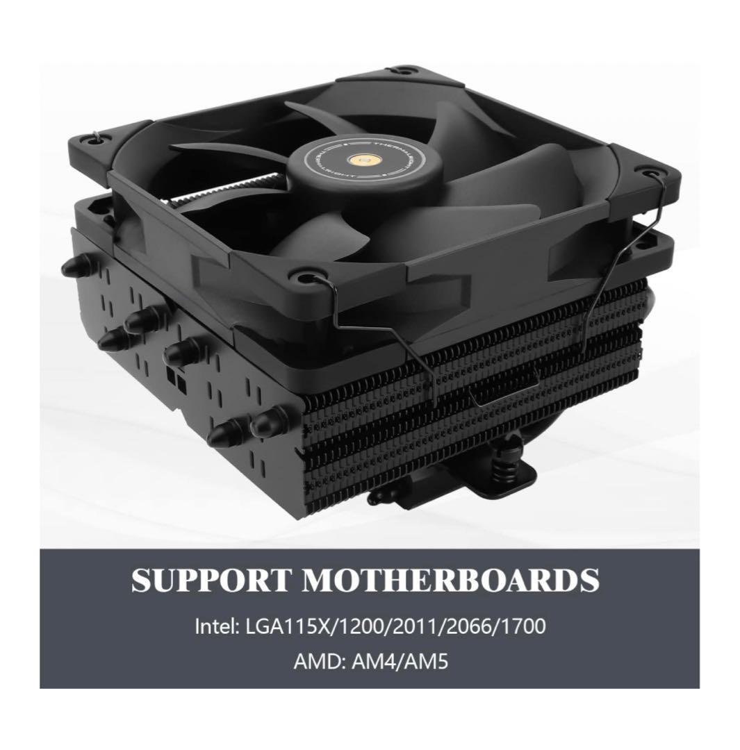 SI-100 ブラック CPUエアクーラー ヒートパイプ TL-E12B PWM