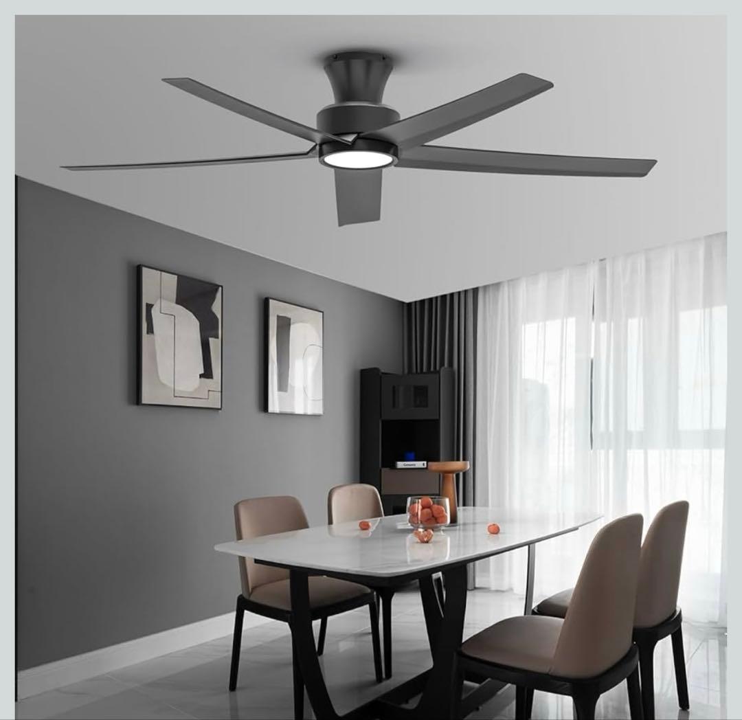 Taloya シーリングファン ブラック 径φ132cm