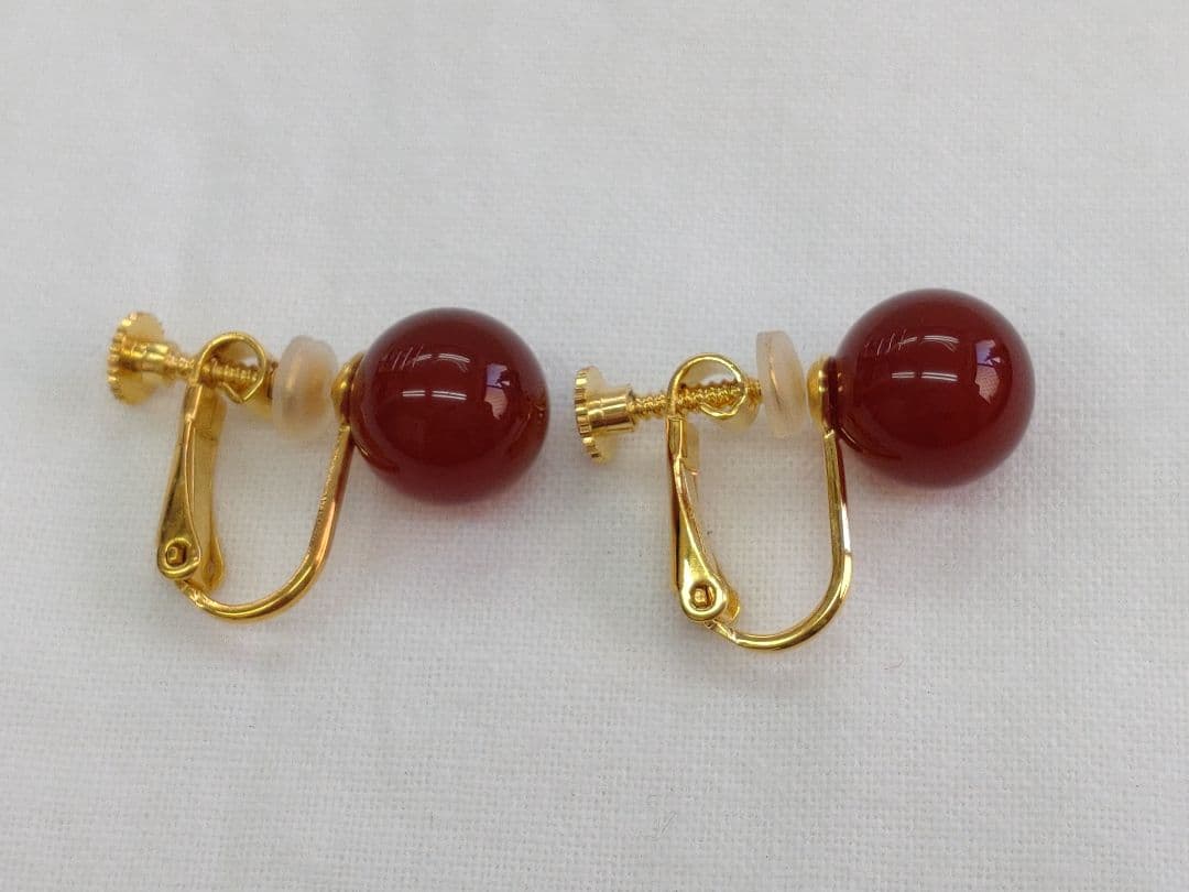 ま*い様 赤メノウ ネックレス イヤリング