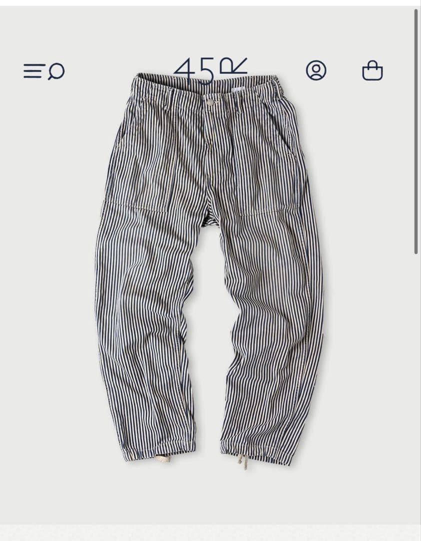 45R モンプチデニムの908ベイカーパンツ(淡) 現行品　¥50600 新品